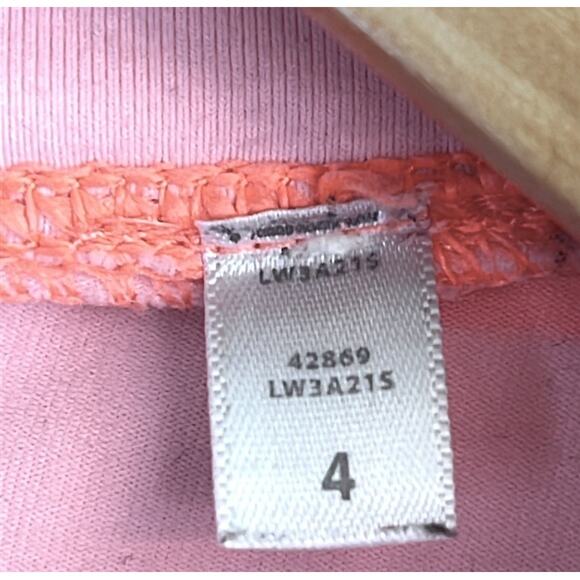 Lululemon Size 4 Warm Up Crew CORAL Stripe hi lo zipper top - Picture 6 of 9